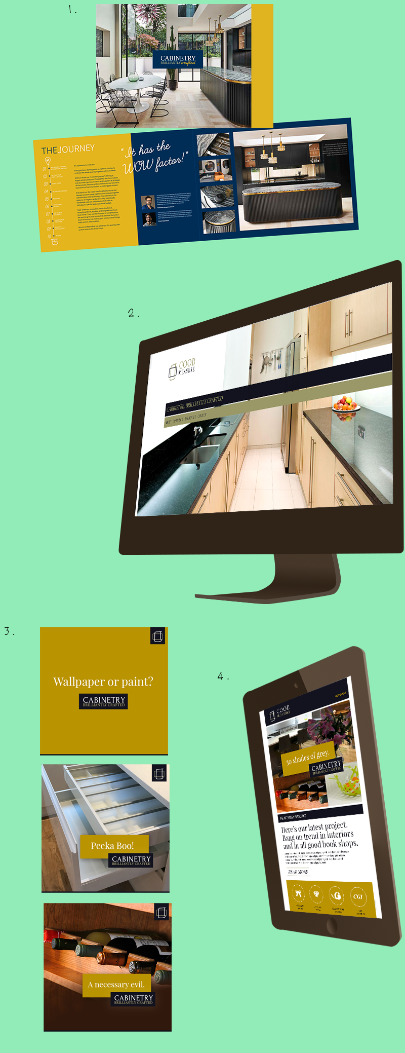 Examples of marketing for a kitchen design business in London