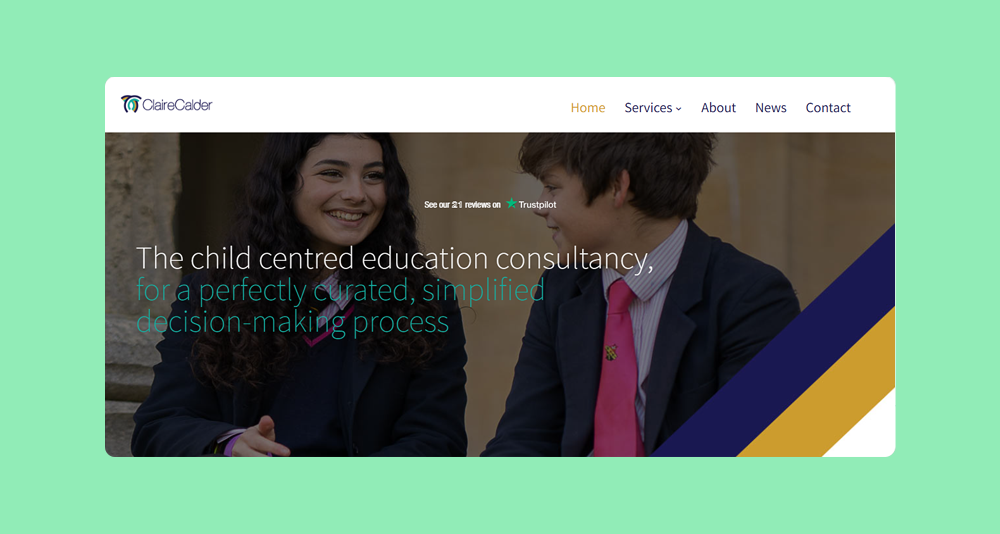 Claire Calder web design