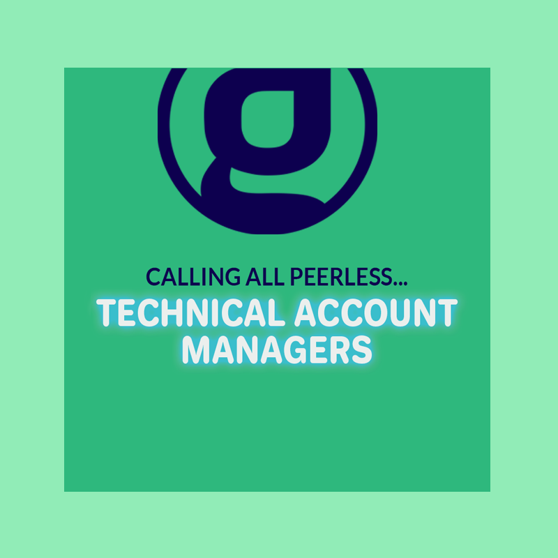 Social media recruitment advert that says "Calling all peerless technical Account Managers."