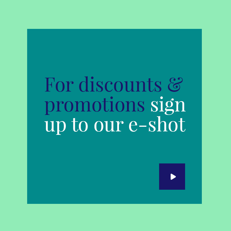 Subscribe to our e-shot for discounts & promotions social media promo