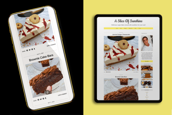 A Slice of Sunshine website design