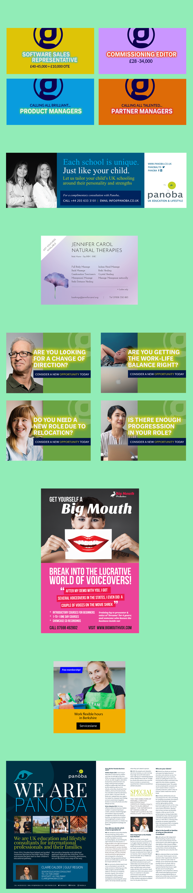 Examples of social media versus magazine advertising